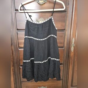 Mustard Seed Black Dress with White Accents